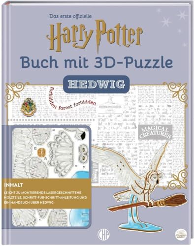 Harry Potter - Hedwig - Das Offizielle Buch Mit 3D-Puzzle Fan-Art: Buch Mit Hochwertigem Harry Potter Hedwig Figuren-Holzbau-Set