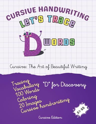 Cursive Handwriting: Let'S Trace D Words