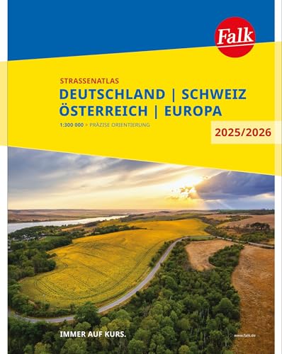 Falk Straßenatlas 2025/2026 Deutschland, Schweiz, Österreich 1:300.000: Mit Europa 1:4,5 Mio.