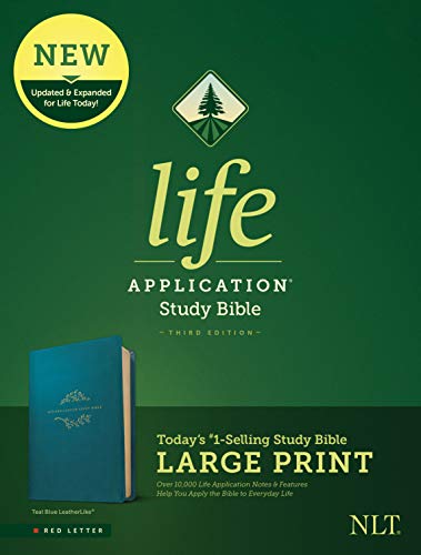 Life Application Study Bible: New Living Translation, Teal Blue, Leatherlike, Red Letter