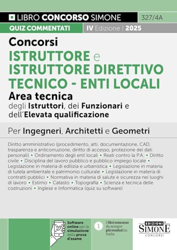 Concorsi Istruttore E Istruttore Direttivo Tecnico - Enti Locali Area Tecnica Degli Istruttori, Dei Funzionari E Dell'Elevata Qualificazione Per Ingeg