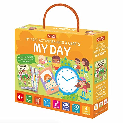 My Day. My First Activities Arts & Crafts. Ediz. A Colori. Con 200 Decals. Con 4 Scenes. Con 100 Adesivi