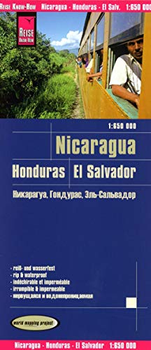 Nicaragua, Honduras, El Salvador 1 : 650 000: Kartenbild 2Seitig. Naturparks, Naturschutzgebiete. Viele Ausflugsziele. Utm-Raster Für Gps Am ... Straß