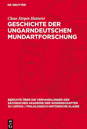Geschichte Der Ungarndeutschen Mundartforschung