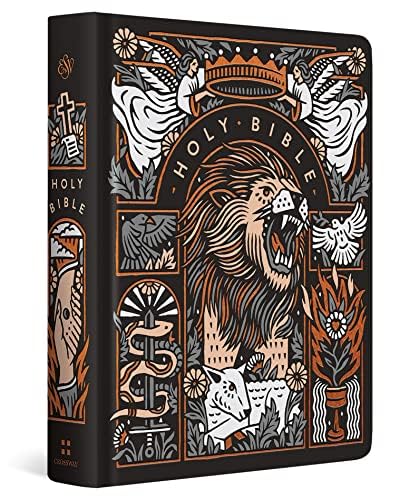 Esv Single Column Journaling Bible, Artist Series, Red Letter (Hardcover, Joshua Noom, The Lion And The Lamb)
