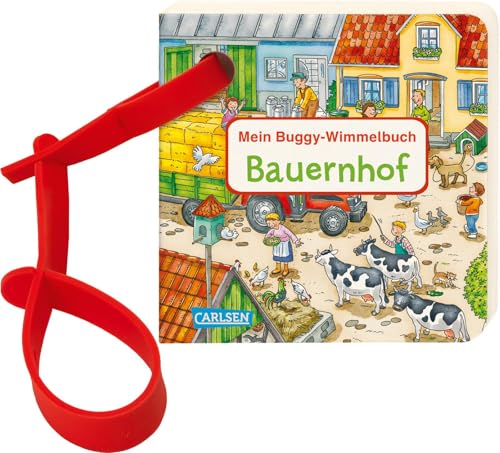 Buggy-Bücher: Mein Buggy-Wimmelbuch: Bauernhof: Stabiles Wimmelbilderbuch Mit Buggyband Ab 1 Jahr
