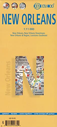 New Orleans. Map 1:11 000: New Orleans, New Orleans Downtown, New Orleans & Region, Louisiana Southeast