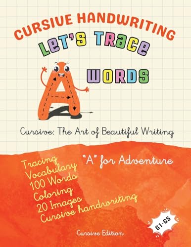 Cursive Handwriting: Let'S Trace A Words
