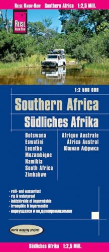Reise Know-How Landkarte Südliches Afrika (1:2.500.000) : Botswana, Lesotho, Mosambik, Namibia, Simbabwe, Südafrika, Swasiland: World Mapping Project