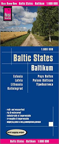 Reise Know-How Landkarte Baltikum 1 : 600.000 : Estland, Lettland, Litauen Und Region Kaliningrad: World Mapping Project
