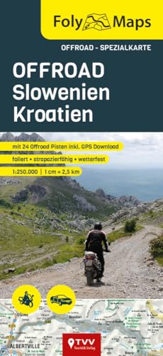 Folymaps Offroad Slowenien Kroatien 1:250 000: Spezialkarte Mit 24 Offroad Pisten
