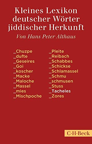 Kleines Lexikon Deutscher Wörter Jiddischer Herkunft: 1518