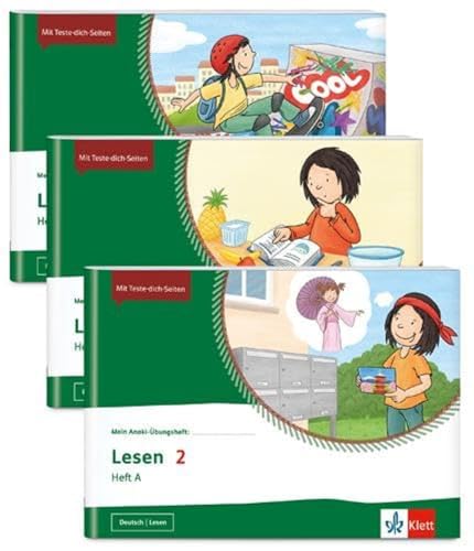 Mein Anoki-Übungsheft - Paket Lesen 2: 3 Hefte Im Paket: Lesen Heft A | Lesen Heft B| Lesen Heft C Klasse 2