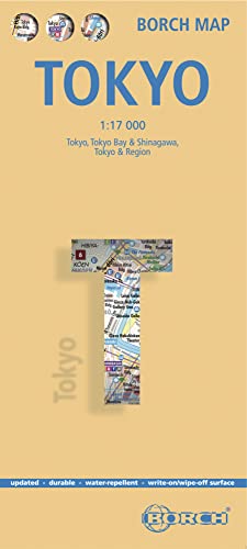 Tokyo. Map Borch 1:17 000: Tokyo, Tokyo Bay & Shinagawa, Greater Tokyo
