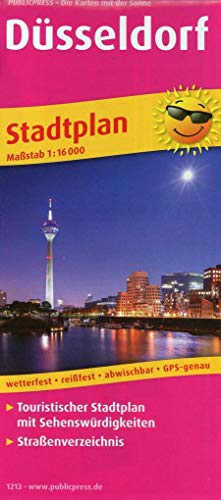 Düsseldorf: Touristischer Stadtplan Mit Sehenswürdigkeiten Und Straßenverzeichnis