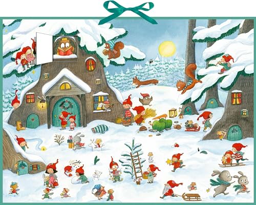 Wand-Adventskalender - Im Wichtel-Winterwald: Wimmelkalender