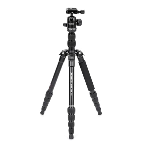 Caruba Treppiede Per Fotocamera In Alluminio Travelstar - Treppiede Leggero Per Fotocamera - Testa A Sfera A 360 Gradi Per Un Utilizzo Ottimale