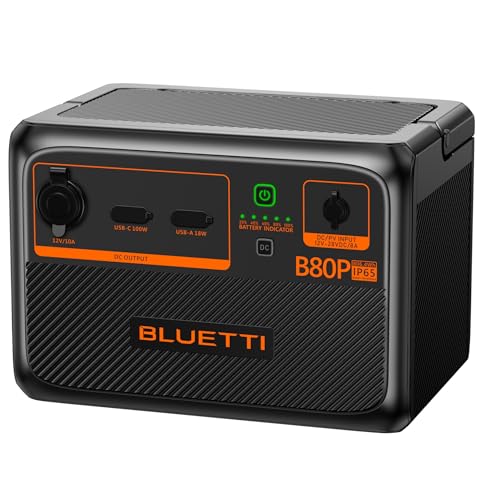 Bluetti Expansion Battery B80P, Batteria Aggiuntiva Da 2048 Wh Per Ac200P/Ac200Max, Estesa L'Alimentazione