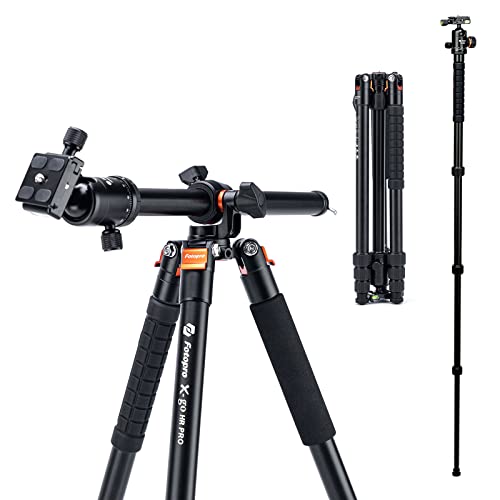 Fotopro Treppiede Orizzontale Per Fotocamera, Treppiede Da 190,5 Cm Con Colonna Centrale Multiangolare, Monopiede Con Testa A Sfera In Alluminio, Pias