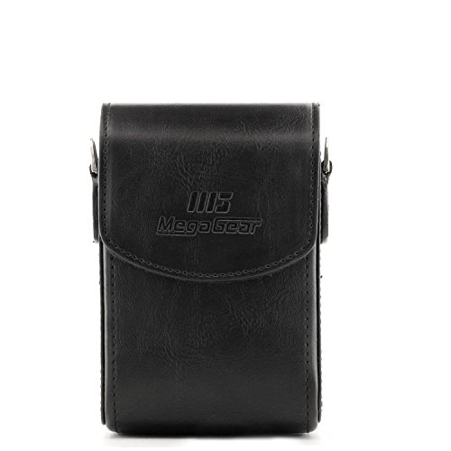 Megagear Mg823 - Custodia In Finta Pelle Per Fotocamera Con Tracolla Samsung Wb350F, Nero