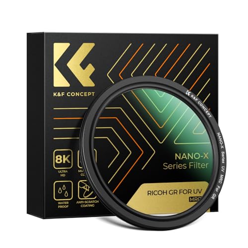 K&F Concept Filtro Protettivo Uv Per Ricoh Gr Iiix Gr Iiix Hdf Gr3X Hdf Gr Iii Gr Iii Hdf Gr3 Hdf E Gr Ii Gr2, Filtro Uv Ultra Sottile Rivestito A 28