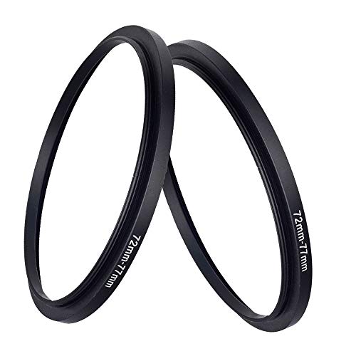 72Mm-77Mm Step Up Ring (72Mm Lente A 77Mm Filtro, Cappa, Convertitore Obiettivo E Altri Accessori) (2 Confezioni), Fire Rock 72-77 Aerometal Lens Filt