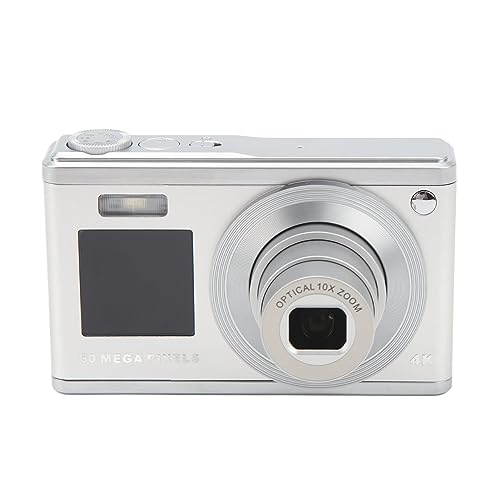 Fotocamera Digitale 4K, Registrazione Di Con Fotocamera Digitale Per I Viaggi (Silver)
