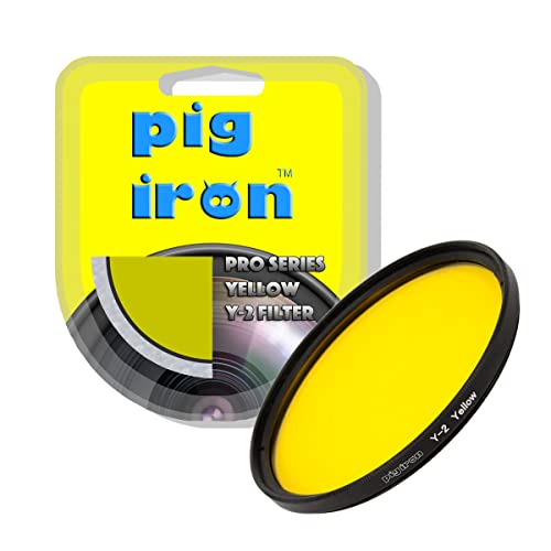 Pig Iron Filtro Giallo Y2 Pro. Booster A Contrasto Per Fotografia In Bianco E Nero. Filtro Obiettivo Fotocamera Effetti Speciali. (49 Mm)