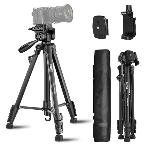 Sirui Treppiede Per Fotocamera Con Supporto Per Telefono, Supporto Treppiede Completo Da 154Cm, Treppiede Per Smartphone Con Borsa Da Viaggio Per Mirr