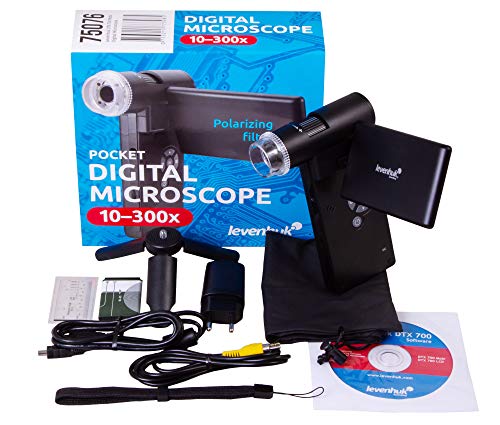Levenhuk Dtx 700 Mobi Microscopio Digitale Portatile Wireless Con Ingrandimento Zoom 10–1200X, Compatibile Con Os Windows E Mac