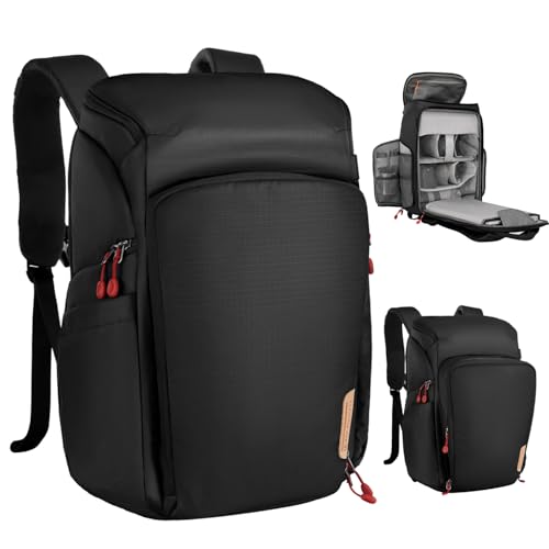 K&F Concept Zaino Per Fotocamera Professonale, Borsa Fotocamera Per Fotografi, Custodia Fotocamera Impermeabile Di Grande Capacità, Elevata Stabilità,