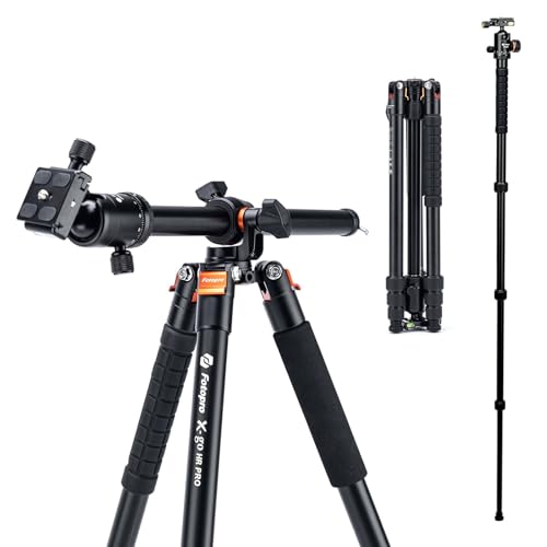 Fotopro Treppiede Orizzontale Per Fotocamera, Treppiede Da 190,5 Cm Con Colonna Centrale Multiangolare, Monopiede Con Testa A Sfera In Alluminio, Pias