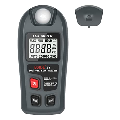 Bside Misuratore Di Luce Digitale 0,1-200.000 Lux (0-20.000 Fc) Luxmetro Portatile Con Mantenimento Dei Dati Misuratore Lux Per Fotografia Piante Giar