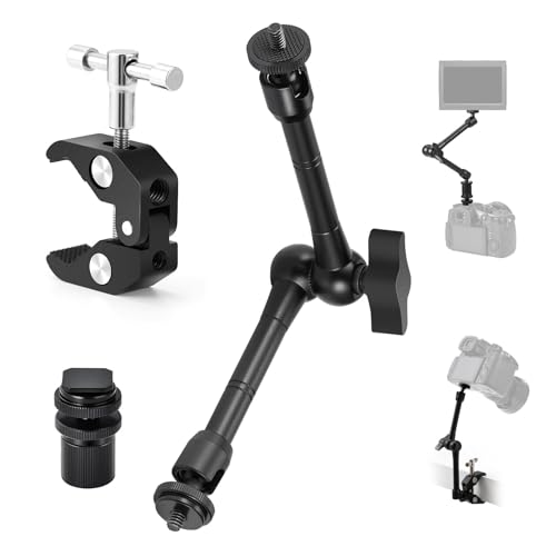 Tarion Supporto Per Fotocamera Magic Arm : Supporto Per Fotocamera Con Morsetto Super Clip, Flessibile, Supporto Per Braccio Articolato Per Fotocamera