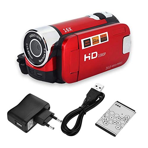 Videocamera Digitale, Full Hd 270° Rotazione 16X Videocamera Digitale Ad Alta Definizione Videocamera Dv Videocamera Tv 720P Uscita Ad Alta Definizion
