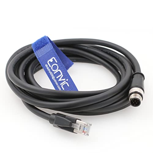 Eonvic Cavi Ethernet Industriali M12 8 Pin Maschio A Rj45 Cavo Di Rete Schermato Ad Alta Flessibilità Con Funzione Di Bloccaggio Per Macchina Fotograf