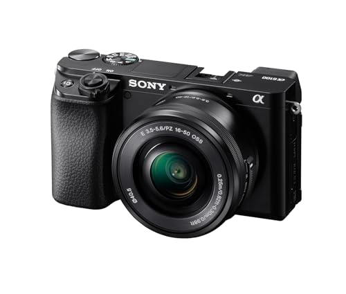 Sony Alpha 6100 Kit Fotocamera Digitale Mirrorless Con Obiettivo Intercambiabile Selp 16-50Mm, Sensore Aps-C, Video 4K, Real Time Eye Af, Real Time Tr