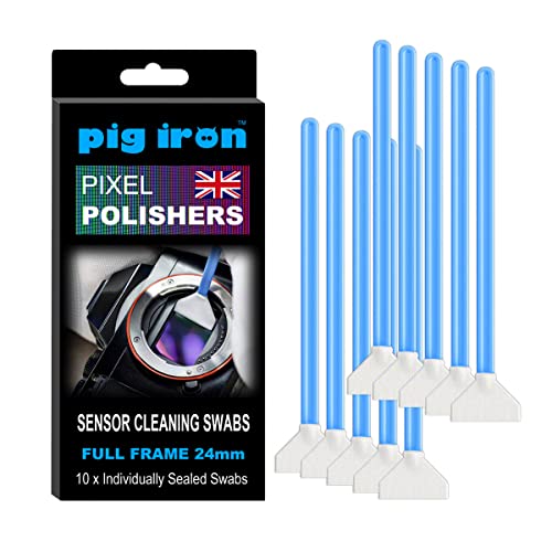 Pig Iron Pipp24 - Lucidatrici Per Pixel, Pro Sensor, Per Fotocamere Mirrorless E Dslr, Confezione Da Dieci Tamponi Da 24 Mm.