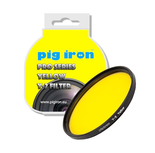Pig Iron Filtro Giallo Y2 Pro. Booster A Contrasto Per Fotografia In Bianco E Nero. Filtro Obiettivo Fotocamera Effetti Speciali (40,5 Mm)