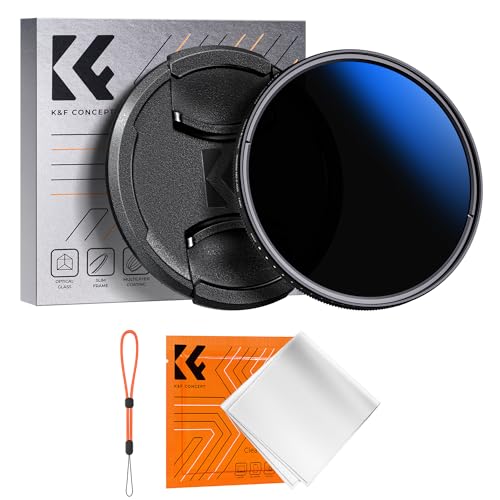 K&F Concept Nano-Klear 72Mm Nd Filtro Variabile Nd2-Nd400 (1-9 Stop) Filtro Nd Variabile Di 18 Strati Rivestimento Nano In Vetro Ottico Con Un Panni D