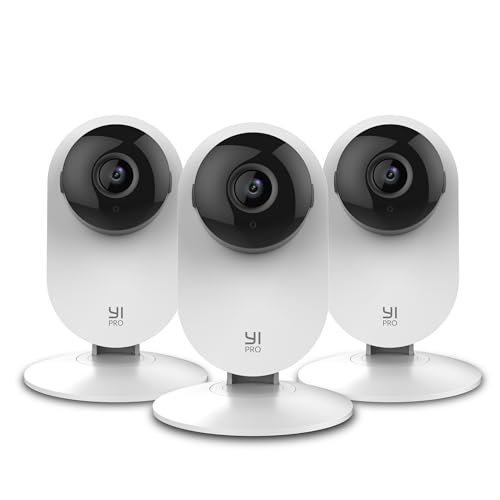 Yi Telecamera Wifi Interno Pro 2K Home Camera,Rilevamento Intelligente,Algoritmi Avanzati Del Chip,Notifiche Push,Supporta 2.4Ghz,Microsd,Alexa,App Yi