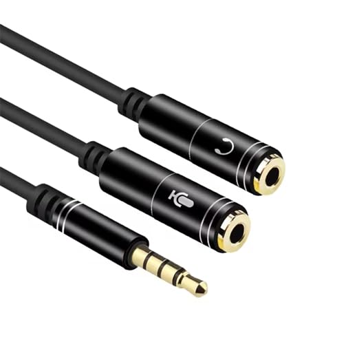 Easyult Cavo Audio Splitter 3.5,Sdoppiatore Microfono Cuffie Maschio 3.5Mm Y Jack To 2 Femmina Splitter Compatibile Con Tablet,Smartphone,Ps4 Gaming H