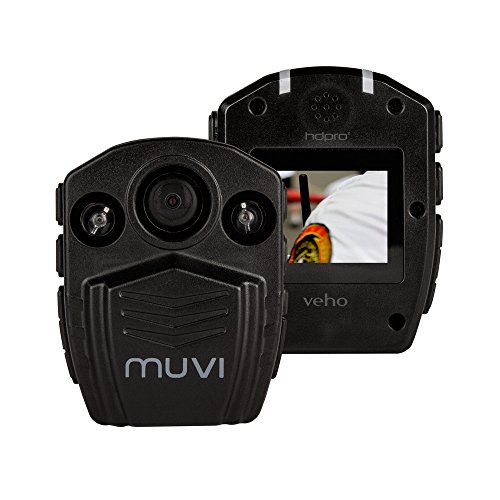 Veho Videocamera Muvi Hd Pro 2 | Vivavoce | Corpo Indossato | Videocamera | Cam Di Sicurezza | 32 Gb Di Memoria Interna | 1080P30 - Nero (Vcc-005-Muvi