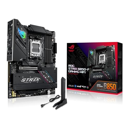 Asus Rog Strix B850-F Gaming Wifi, Scheda Madre Amd Atx, 16+2+2 Fasi Di Alimentazione, Slot Ddr5, Pcie 5.0 Con Slot Q-Release, 4 Slot M.2, Wifi 7 Con