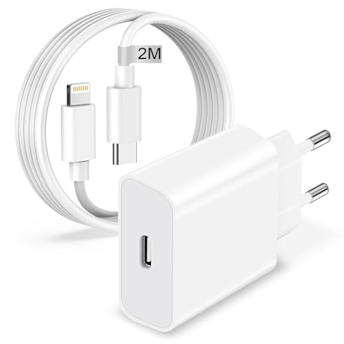 Caricatore Iphone Originale Apple Mfi, 20W Caricabatterie Iphone Caricatore Rapido Usb C Alimentatore Iphone Presa Usb C Spinotto Con 2M Cavo Ricarica