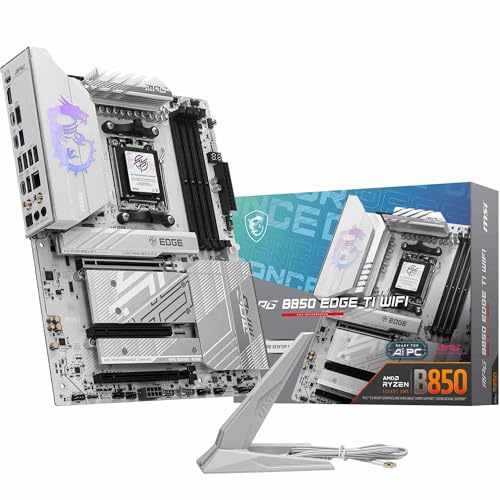 Msi Mpg B850 Edge Ti Wifi, Scheda Madre Atx - Supporta I Processori Amd Ryzen 9000/8000 / 7000, Am5 - Vrm 80A Sps, Memory Boost Ddr5 (8400+Mt/S Oc), P