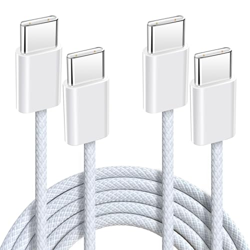 Anysea Cavo Usb C To Usb C 60W：Cavo Usb Type C To Type C Ricarica Rapida 3A [2Pezzi-1M] Nylon Intrecciato Filo Compatibile Con Iphone 16 15 Pro Max Ga
