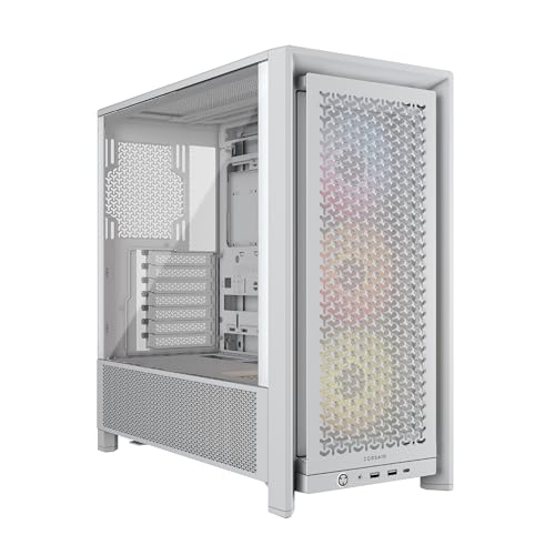 Corsair Frame 4000D Rs Argb Case Modulare Mid–Tower Atx Per Pc – Flusso D'Aria Elevato, 3 Ventole Rs Argb Preinstallate, Asus Btf, Msi Project Zero, G