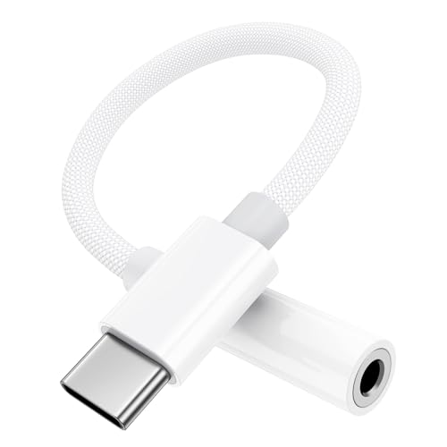 Adattatore Usb C Jack [Certificato Mfi] Adattatore Cuffie Usb C A 3.5 Mm Adattatore Aux Audio Cavo Dongle Jack Kompatibel Mit Iphone 15/15 Pro/15 Pro 