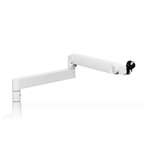 Elgato Wave Mic Arm Pro White - Braccio Per Microfono A Profilo Basso Girevole A 360° Con Molla A Gas, Compatibile Con Microfoni Elgato/Shure Sm7B/Rod